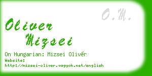 oliver mizsei business card